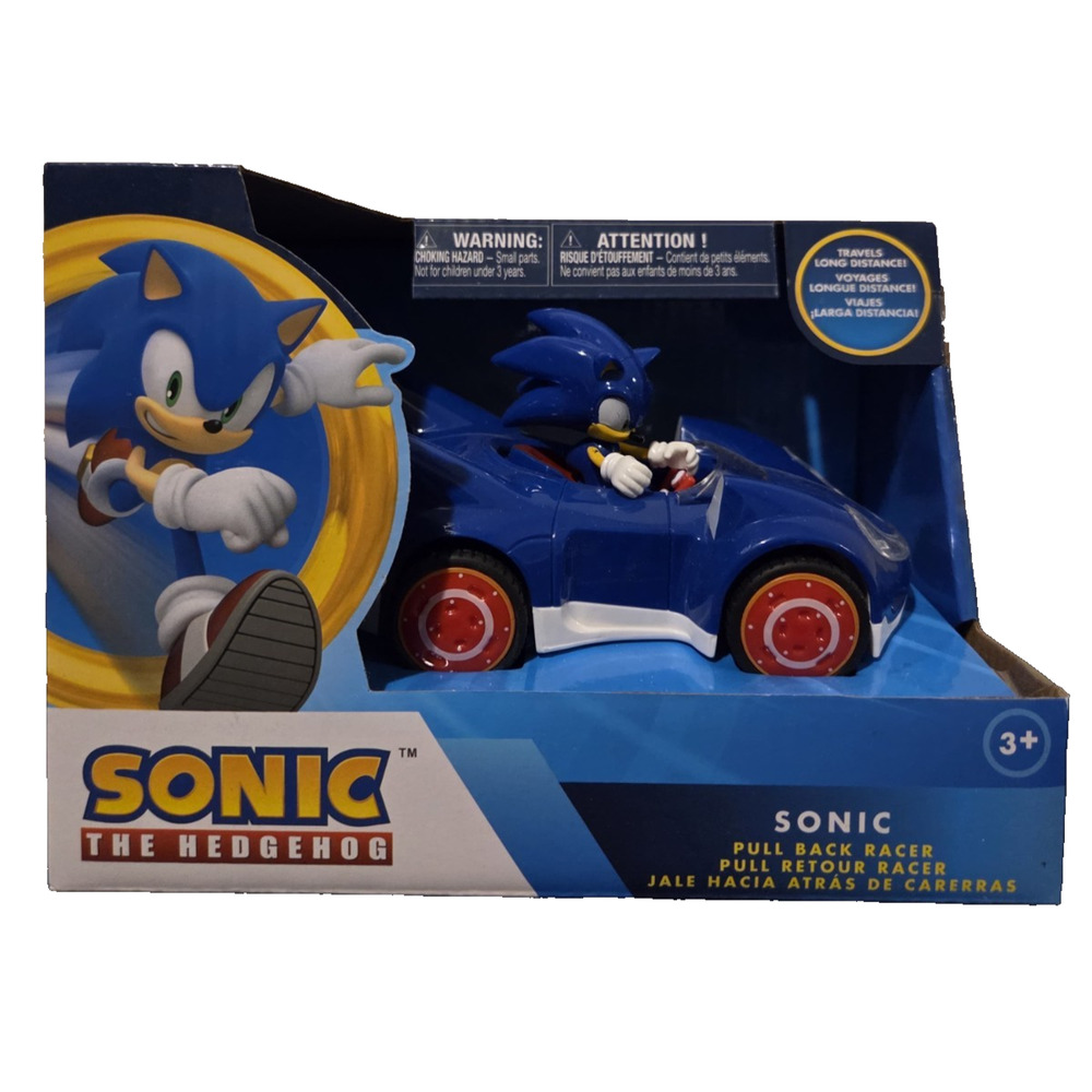 Sonic The Hedgehog Blue Pull Back Racer NKOK Age 3+ New in Box